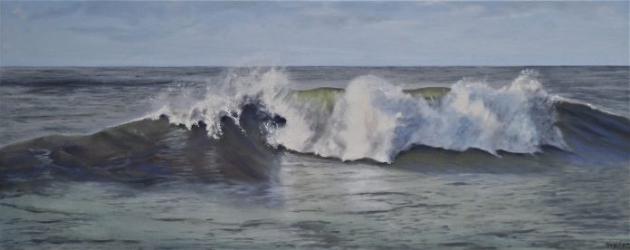 Voorjaarsbranding-60x150cm-oil Geer Huybers