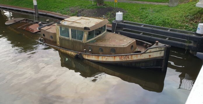 Bootveiling gezonken boot_1