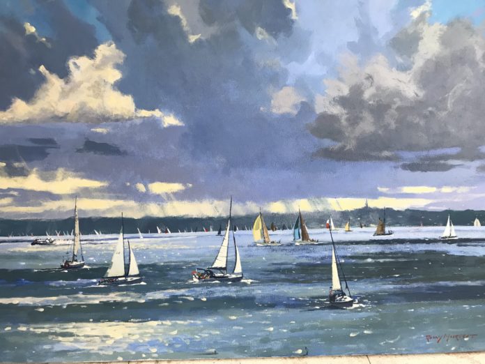 Cowes week, aquarel Ronny Moortgat