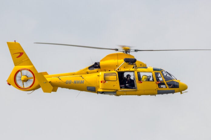 Rotterdam,,Netherlands,-,Sep,3,,2016:,Eurocopter,As365,Daupin,Rescue