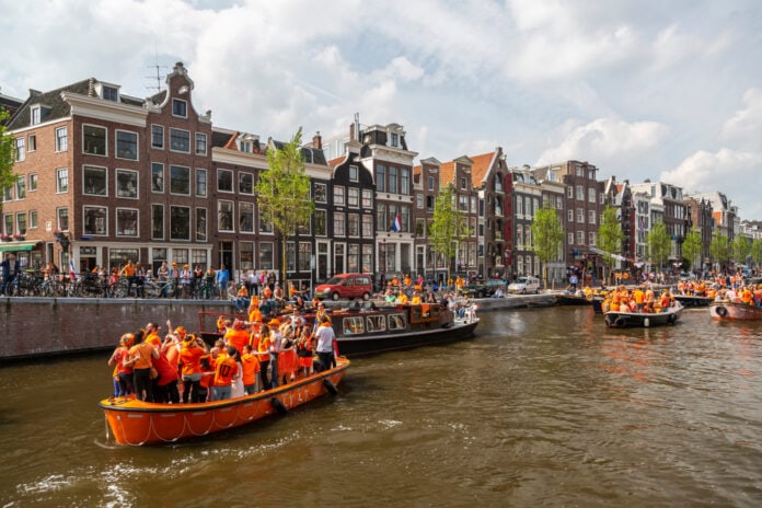 Amsterdam,,Netherland,April,27,2014:,Koningsdag,Or,King's,Day,Is