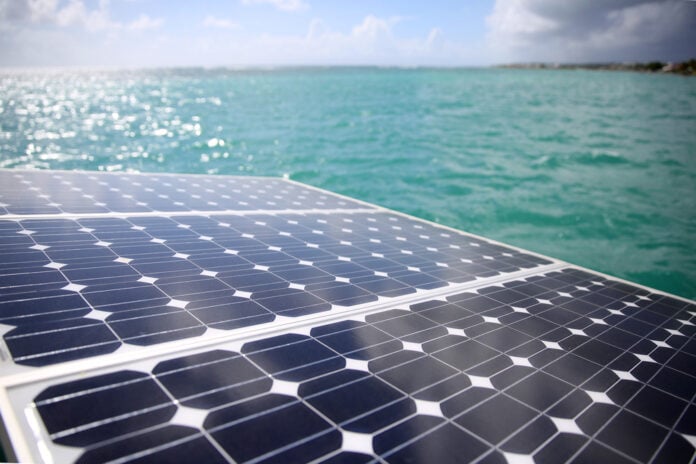 Closeup,Of,Solar,Panels,Set,In,A,Sailboat