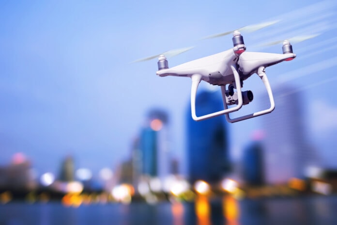 Drone,Photography,Camera.,Videography,Pilot,Drone,.,Photo,City,Night