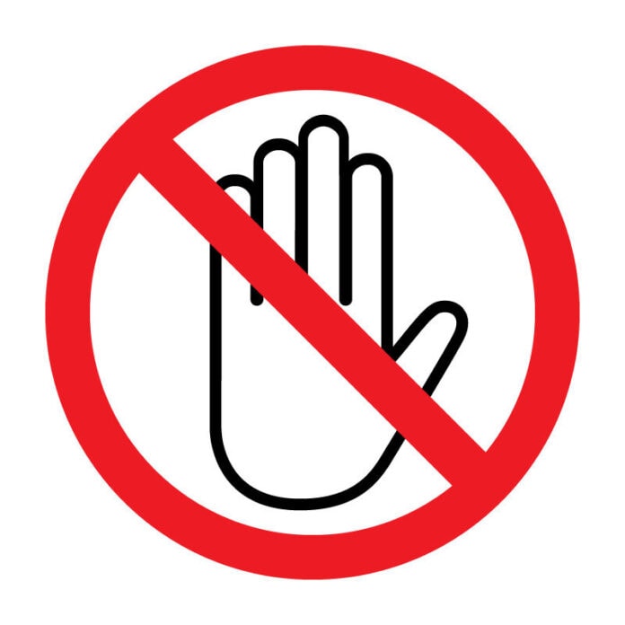 No,Entry,Hand,Sign