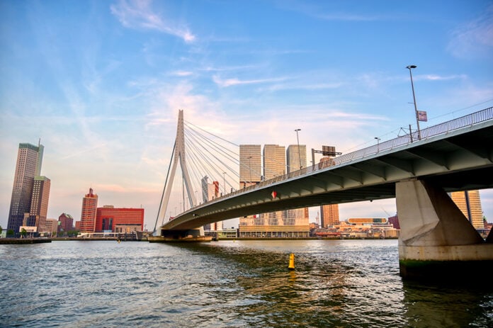 A,View,Of,The,Erasmusbrug,(erasmus,Bridge),Which,Connects,The