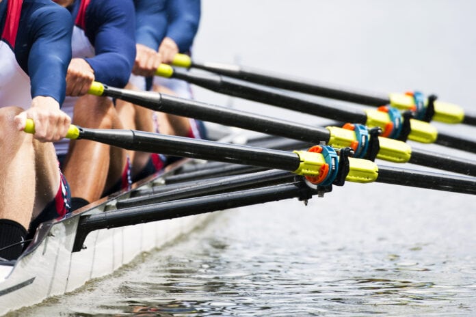 Close,Up,Of,A,Men's,Quadruple,Skulls,Rowing,Team,,Seconds