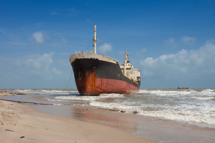 Gestrand schip