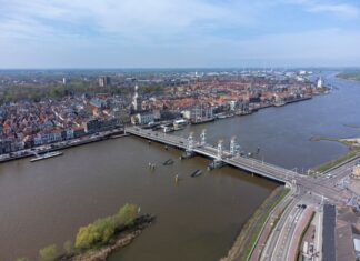 Luchtfoto Kampen brug