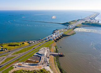 Bovenaanzicht Afsluitdijk