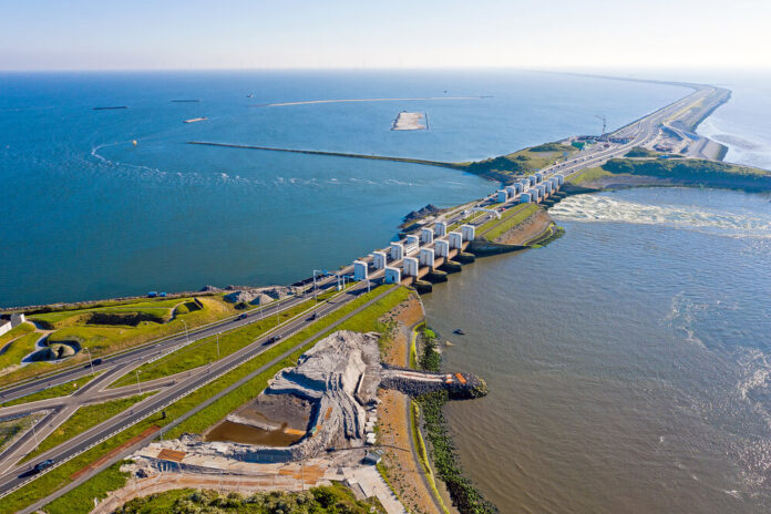 Bovenaanzicht Afsluitdijk