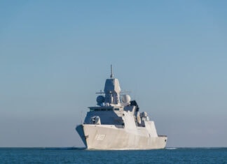 Fregat Nederlandse marine op het water